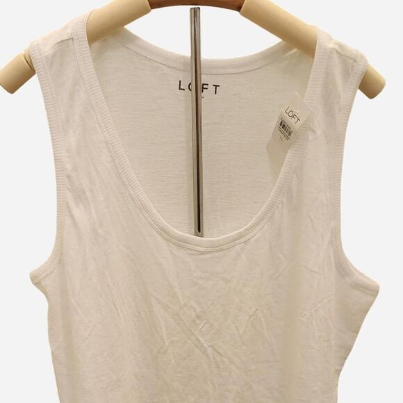 LOFT Tops - (2) Loft White Tank Tops Women's Size XL NWT